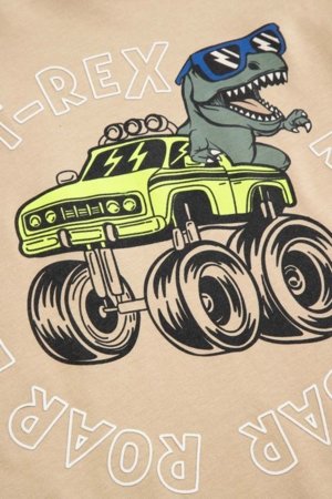 COCCODRILLO marškinėliai ilgomis rankovėmis, smėlio spalvos, WC6143102NBK-002-104, 104 cm 