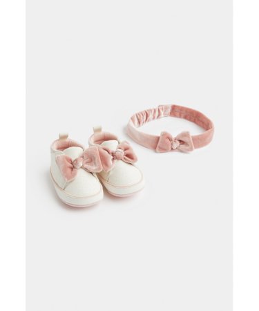 MOTHERCARE tekstiliniai batai ir galvos juosta , FE438 onesize 