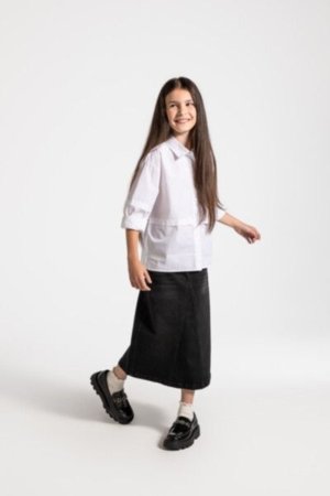 COCCODRILLO palaidinė CARTOONS GIRL JUNIOR, balta, ZC4140104CGJ-001-164, 164 cm