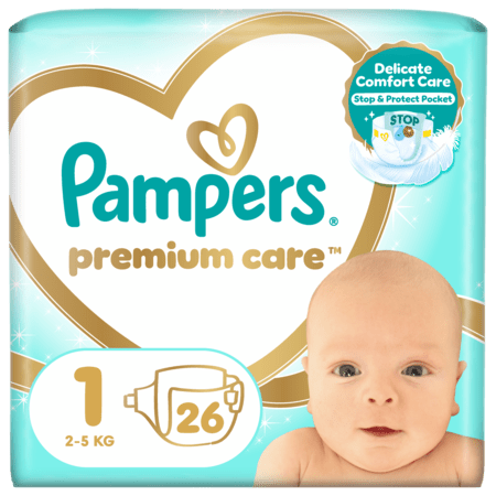 PAMPERS sauskelnės, Premium Care dydis 1, 26 vnt, 81765753 81765753
