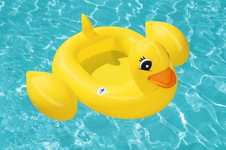 BESTWAY Funspeakers pripučiamas vaikiškas plaustas Duck su garsu, 1.02m x 0.99m, 34151 34151