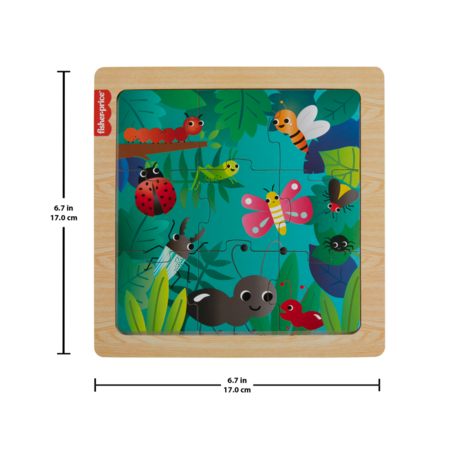 FISHER-PRICE Wood medinė dėlionė asort., HXV15 