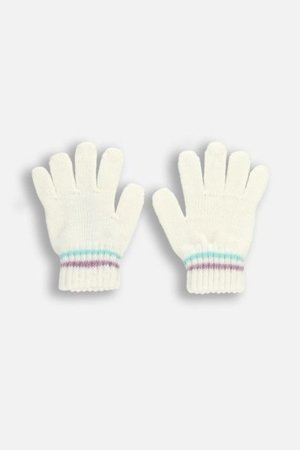 COCCODRILLO pirštinės ACCESSORIES WINTER GIRL, kreminės, ZC5360304AWG-003-XL, XL cm 