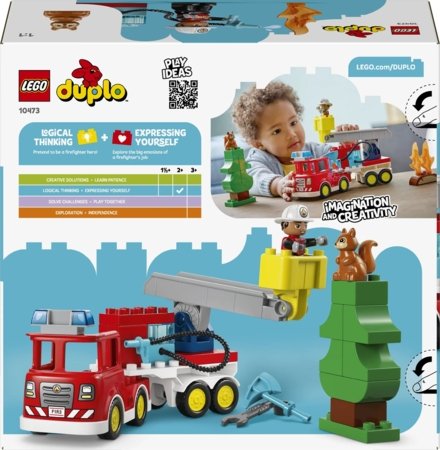 10473 LEGO® DUPLO® Town Ugniagesių sunkvežimis su žarna ir ugniagesiu 