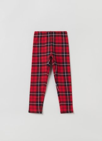 OVS 1 EN GIRL 3-10Y LEGGINGS 9-10 RED/BLACK CHECK 001911878 