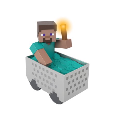 MINECRAFT RC valdoma figūrėlė Steve kasyklos vagonėlyje, JMT40 