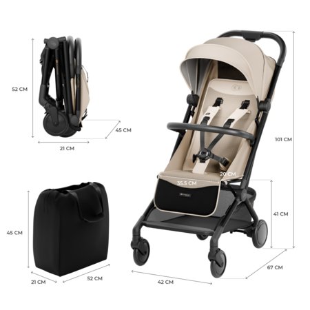 KINDERKRAFT sportinis vežimėlis PILOT 2, beige, KSPILO02BEG0000 