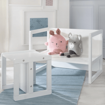 ROBA vaikiška kėdė ir stalas ROTATING SEATING FURNITURE, White, 450002WE 