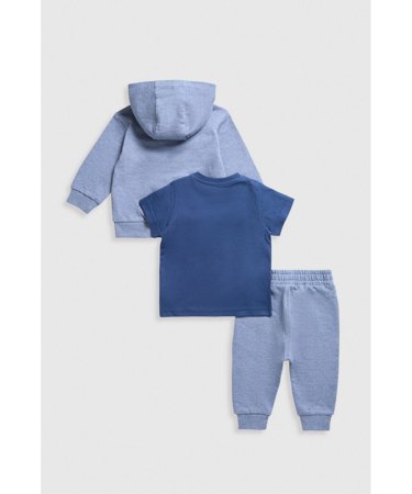 MOTHERCARE džemperis su gobtuvu, kelnės ir marškinėliai, JL206 116 