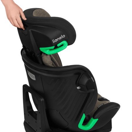 LIONELO automobilinė kėdutė HARMONY I-SIZE, Green olive leather, 40-150 cm., LO-HARMONY I-SIZE 