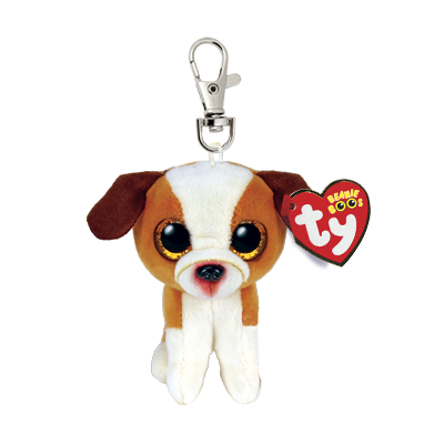 TY Beanie Boos pakabukas šuo HUGO rudas ir baltas, TY35258 TY35258