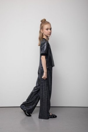 COCCODRILLO kelnės, sidabrinės, cm 