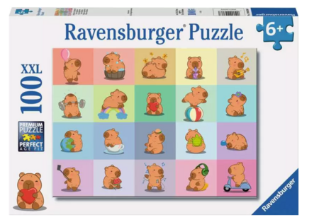 RAVENSBURGER PUZZLE dėlionė Capybara, 100 det., 12004386 7 