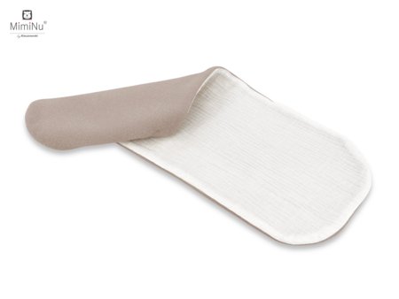 MIMINU rūbų apsauga nuo atpylimo-pašluostukas PLAMCIO, 45x23 cm., Mokka/Cream 