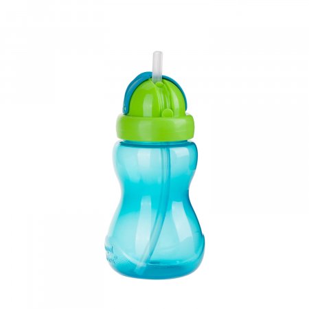 CANPOL BABIES gertuvė su šiaudeliu 12m+ 270ml 56/109 blue 56/109_blu