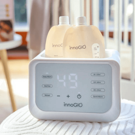 INNOGIO buteliukų šildyklė ir sterilizatorius 2in1 GIOwarm Fast Duo, GIO-375 