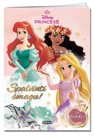 Princesė Spalvinti smagu Spalvinimas su lipdukais, 9786090509876 