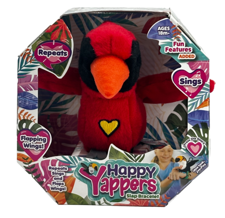 HAPPY YAPPERS interaktyvus pliušinis paukštis Kardinolas, 9381 