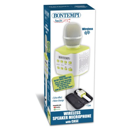 BONTEMPI įkraunamas mikrofonas su garsiakalbiu ir dėklu, 48 5120 