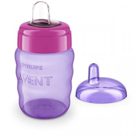 PHILIPS AVENT gertuvė su silikoniniu snapeliu be rankenėlės, purple/pink, 9 m+, 260 ml, SCF551/05 1/333
