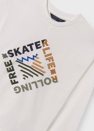 MAYORAL marškinėliai ilgomis rankovėmis 7C, kreminiai, 7.086-34, 167 cm 