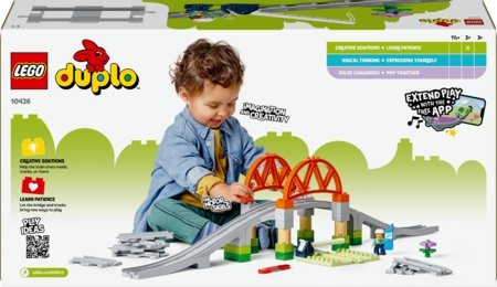 10426 LEGO® DUPLO® Town Traukinuko tilto ir bėgių papildomas rinkinys 