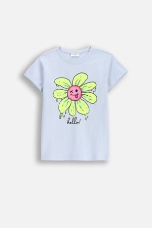 COCCODRILLO marškinėliai trumpomis rankovėmis EVERYDAY GIRL B, mėlyni, WC5143216VGB-036-164, 164 cm 