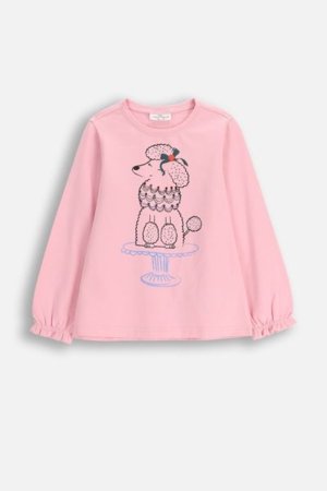 COCCODRILLO marškinėliai FROSTING PUDDLE GIRL KIDS, rožiniai, cm 