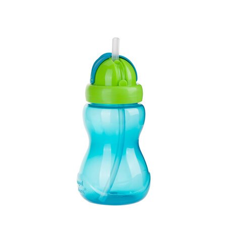 CANPOL BABIES gertuvė su šiaudeliu 12m+ 270ml 56/109 blue 56/109_blu