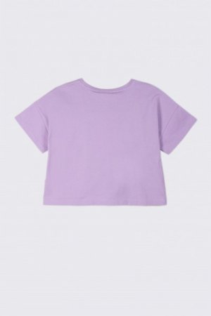 COCCODRILLO marškinėliai trumpomis rankovėmis EVERYDAY GIRL, violetiniai, 158 cm, WC2143236EVG-016 WC2143236EVG-016-164