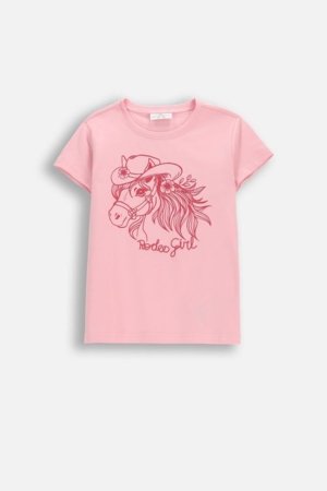 COCCODRILLO marškinėliai trumpomis rankovėmis, rožiniai, WC6143203GGK-033-104, 104 dydis 