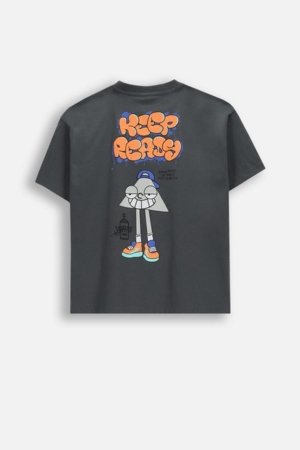 COCCODRILLO marškinėliai trumpomis rankovėmis, pilki, WC6143202RBJ-020-146, 146 cm 