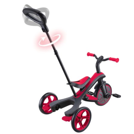 GLOBBER triratukas Trike Explorer 4in1, raudonas, 632-102 632-102