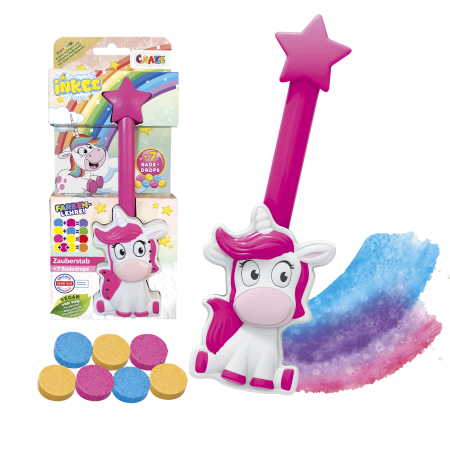 INKEE vonios žaislas su dažais Wand Unicorn, 40478EN 