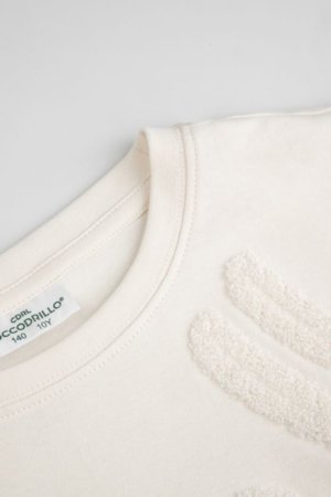 COCCODRILLO marškinėliai ilgomis rankovėmis, smėlio spalvos, WC6143103FGJ-002-152, 152 dydis 