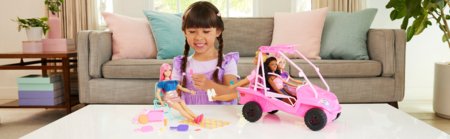 BARBIE Mysteries Beach Buggy paplūdimio automobilis, JFV68 