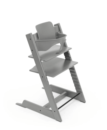 STOKKE maitinimo kėdutė su buomeliu ir paminkštinimu TRIPP TRAPP, storm grey, nordic grey, 685200 