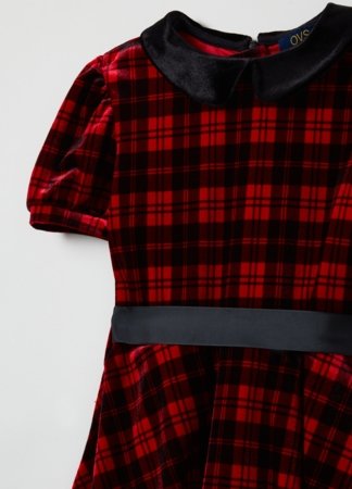 OVS GIRL3-10Y DRESSES 2H 4-5 BLUE/RED CHECK 001913860 