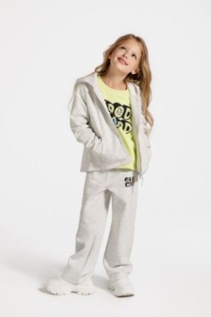 COCCODRILLO sportinės kelnės CARTOONS GIRL KIDS, pilkos, ZC4120201CGK-019-122, 122 cm 