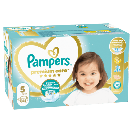 PAMPERS sauskelnės, Premium Care dydis 5, 88 vnt, 11kg-18kg, 81737572 81737572