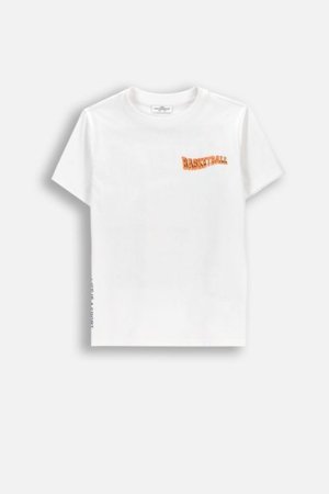 COCCODRILLO marškinėliai trumpomis rankovėmis, balti, WC6143203MBJ-001-146, 146 cm 