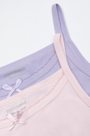 COCCODRILLO apatiniai marškinėliai be rankovių BASIC UNDERWEAR, multicoloured, 116/122 cm, 2 vnt., WC2407205BAU-022 WC2407205BAU-022-140