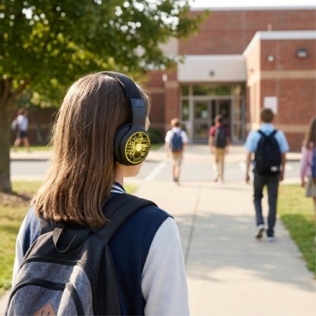 MINIONS šviečiančios Bluetooth ausinės, HMMN-BTLI-MINIONS 