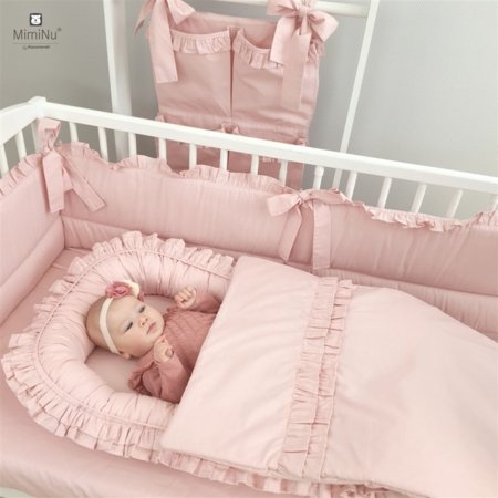 MIMINU 2 dalių patalynės užvalkalų komplektas Royal collection, powdery pink, 100x135, 60x40 cm 