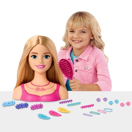 BARBIE Styling Head šviesių plaukų stilizavimo galva, HMD88 HMD88