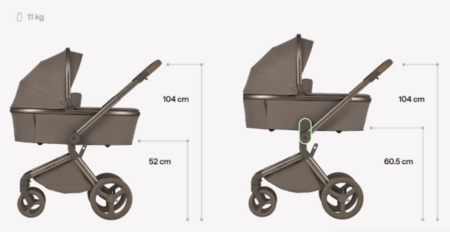 ANEX universalus vežimėlis FLO 2in1, browny, fl-07с, 8885020503173 (frame)  
