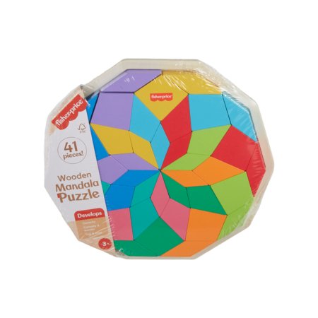 FISHER-PRICE Wood medinė dėlionė mandala, HXT94 