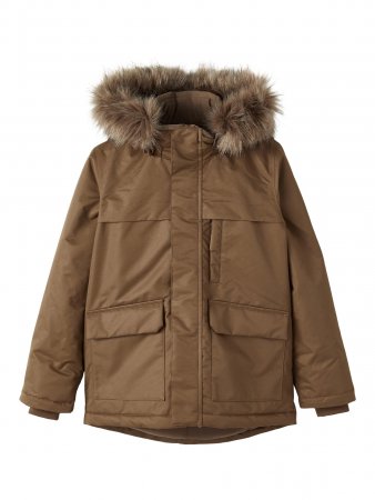 NAME IT žieminė striukė SNOW05, ruda, 146 cm, 13202212 13202212