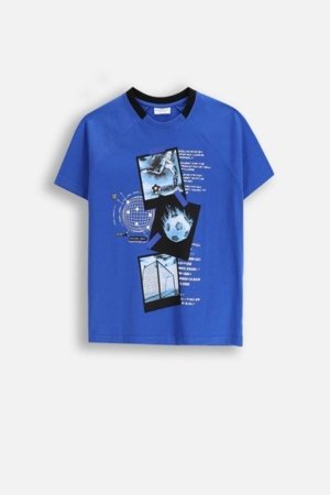 COCCODRILLO marškinėliai X-RAY VISION BOY JUNIOR, mėlyni, ZC5143201XBJ-032-158, 158 cm 