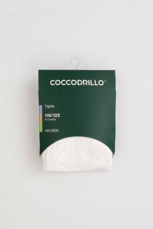 COCCODRILLO pėdkelnės TIGHT BAMBOO, baltos, cm 